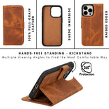 Casper iPhone 14 Series Detachable Leather Wallet Case