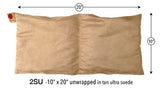 Double Square Cherry Stone Pillow in Tan Ultra-Suede
