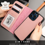 Casper Leather iPhone 15 Pro Wallet Case | Detachable MagSafe Compatible RFID Protection