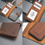 Casper Leather iPhone 15 Wallet Case | Detachable MagSafe Compatible RFID Protection