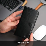Casper iPhone 16 Wallet Case Leather MagSafe