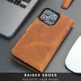 Casper Leather iPhone 15 Pro Max Wallet Case | Detachable MagSafe Compatible RFID Protection