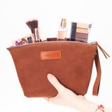 Avondale Premium Leather Dopp Kit - Travel Makeup Bag for Men & Women