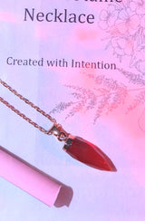 Carnelian Flame Necklace // Passion + Confidence + Empowerment
