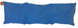 Hot Cherry Triple Square Pillow in Blue Denim
