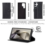 Buffalo Leather Samsung Galaxy S24 Ultra Wallet with Detachable Case