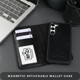 Buffalo Leather Samsung Galaxy S24 Wallet with Detachable Case