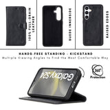 Buffalo Leather Samsung Galaxy S24 Wallet with Detachable Case