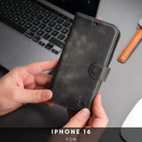Casper iPhone 16 Wallet Case Leather MagSafe