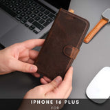 Casper iPhone 16 Plus Wallet Case Leather MagSafe