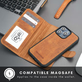 Casper Leather iPhone 15 Pro Wallet Case | Detachable MagSafe Compatible RFID Protection