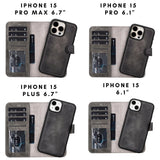 Casper Leather iPhone 15 Series Wallet Case