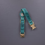 Charlotte Handcrafted Calfskin Leather Dog Collar - Compatible with AirTag