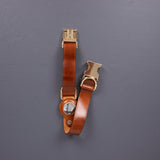 Charlotte Handcrafted Calfskin Leather Dog Collar - Compatible with AirTag