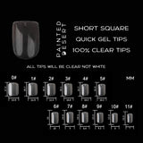 Short Square Quick Gel Tips (xxs shape) - 720pc